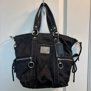 Coach Black Daisy Tote Bag